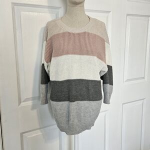 Juniper Ln Maternity Colorblock Knit Sweater